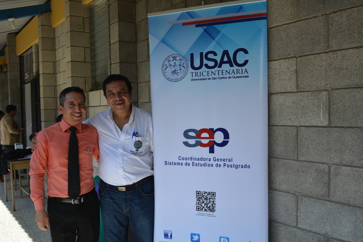 Dr. Byron González (CETE/FAUSAC) y Dr. Julio César Díaz (SEP/USAC)